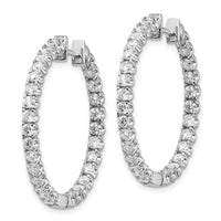 14kw AAA Diamond Hinged Hoop Earrings