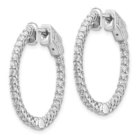 14k White Gold Round Hoop w/Safety Clasp Earring Mountings