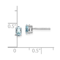 14k White Gold Aquamarine Earrings