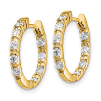 14k VS Diamond Hinged Hoop Earrings