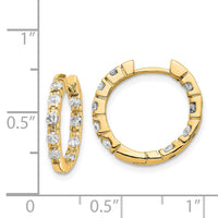 14k VS Diamond Hinged Hoop Earrings