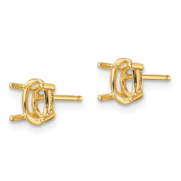 14k 7x5 Oval Earring Mountings