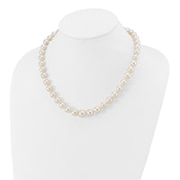 14k 9.5-12mm White Saltwater Cultured South Sea Graduated Pearl Necklace