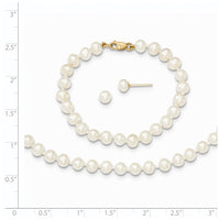 14k 4-5mm FW Cultured Pearl, 14in Necklace, 5