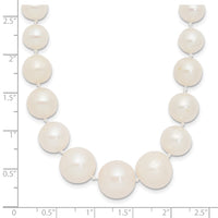 14k 7-11mm White Freshwater Cultured Pearl Graduated Necklace