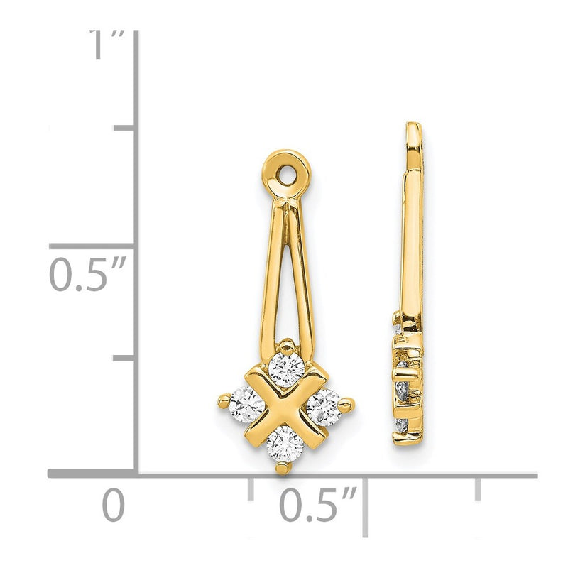 14k VS Dangle Cluster Diamond Earring Jacket