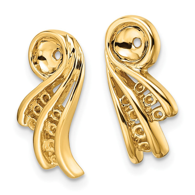 14k Fancy Diamond Earring Jackets Mounting