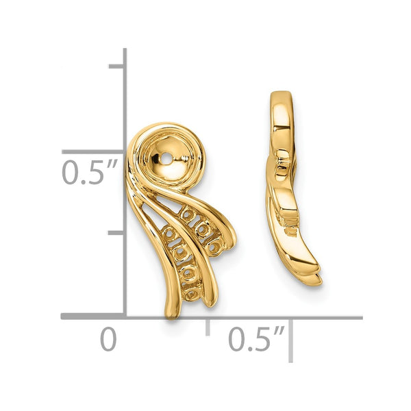 14k Fancy Diamond Earring Jackets Mounting