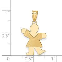 14k Girl Charm