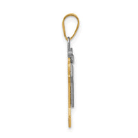 14k Two-Tone Small Boy with Hat on Right Engravable Charm