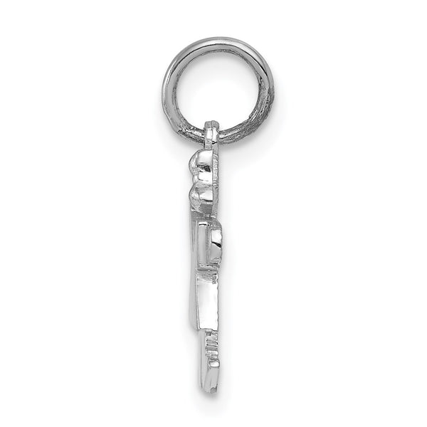 14k White Mini Girl Kiss Charm