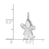 14k White Mini Girl Kiss Charm
