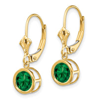14k 6mm Mount St. Helens Leverback Earrings