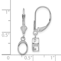 14k White Gold 7x5 Oval Leverback Mounting