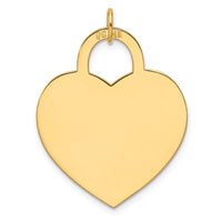 14k Large Engravable Heart Charm