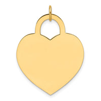 14k Large Engravable Heart Charm