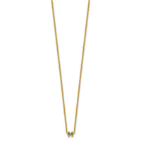14k 2 Synthetic Birthstone Mother's Necklace