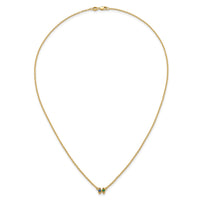 14k 2 Synthetic Birthstone Mother's Necklace