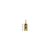 14K Family Jewelry Diamond Semi-Set Pendant