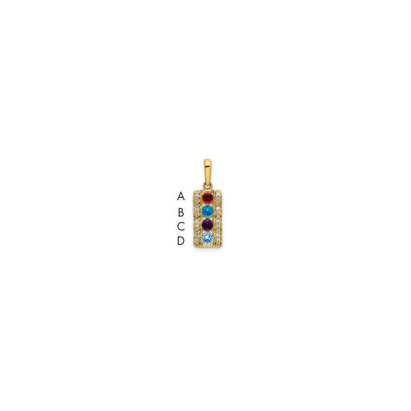 14K Family Jewelry Diamond Semi-Set Pendant