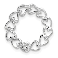14k White Gold 1 Stone Family Pendant Mounting