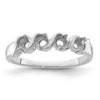 Sterling Silver Rhodium-plated Family Jewelry Mounting
