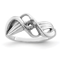 14k White Gold Synthetic 1 stone Family Jewelry Ring
