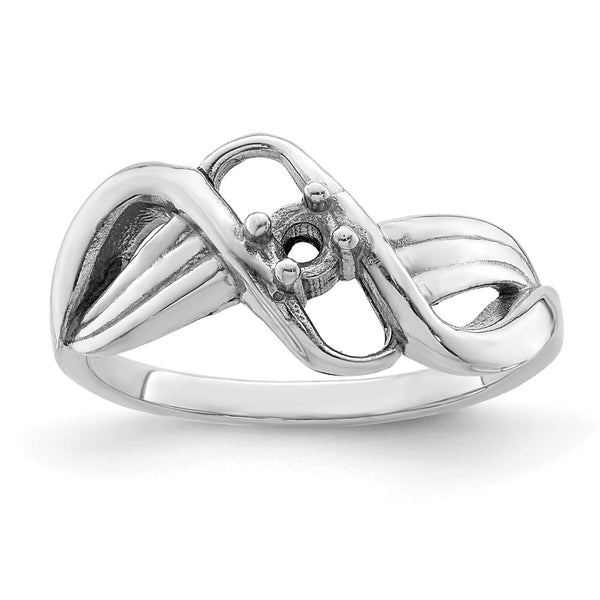 14k White Gold Synthetic 1 stone Family Jewelry Ring