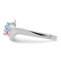 Sterling Silver Rhodium-plated Family Jewelry Mounting