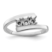 Sterling Silver Rhodium-plated Family Jewelry Mounting