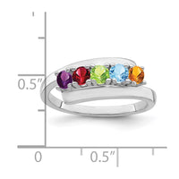 Sterling Silver Rhodium-plated Family Jewelry Ring