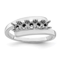 Sterling Silver Rhodium-plated Family Jewelry Mounting