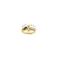 14k Genuine 6 Stone Mother's Ring