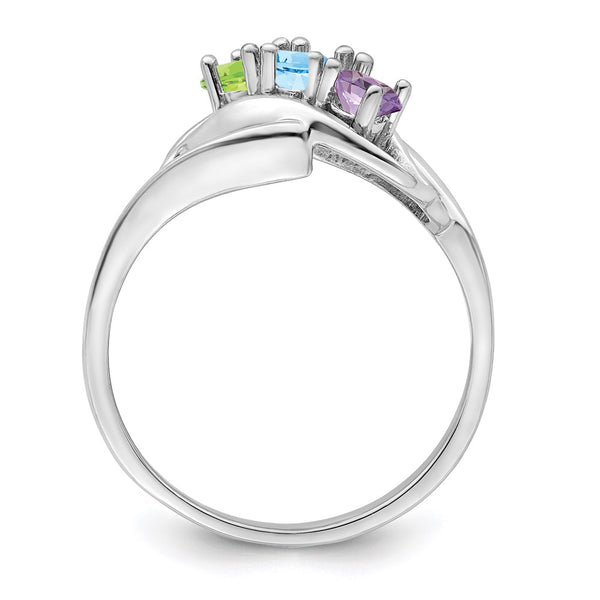 Sterling Silver Rhodium-plated Family Jewelry Mounting