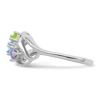 Sterling Silver Rhodium-plated Family Jewelry Mounting