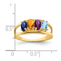 14k Genuine 4 Stone Mother's Ring