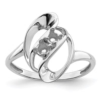 Sterling Silver Rhodium-plated Family Jewelry Mounting