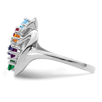 Sterling Silver Rhodium-plated Family Jewelry Mounting