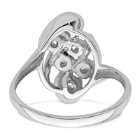 Sterling Silver Rhodium-plated Synthetic 6 Stone Mother's Ring