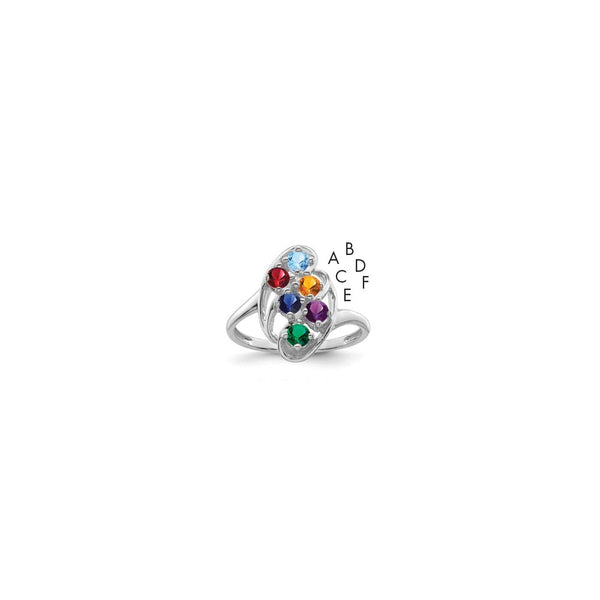 Sterling Silver Rhodium-plated Family Jewelry Mounting
