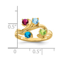 14k Genuine 4 Stone Mother's Ring