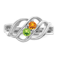 Sterling Silver Rhodium-plated Family Jewelry Mounting