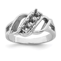 Sterling Silver Rhodium-plated Family Jewelry Mounting
