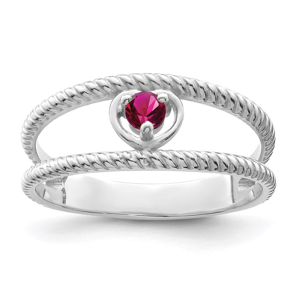 Sterling Silver Rhodium-plated Family Jewelry Mounting