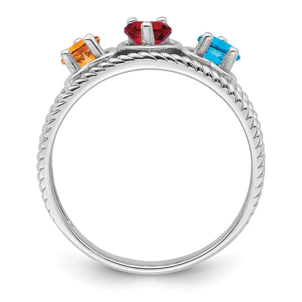 14k White Gold Family Jewelry Ring Mounting