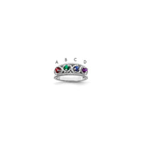 Sterling Silver Rhodium-plated Family Jewelry Mounting