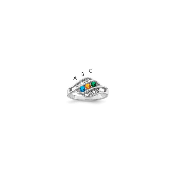 Sterling Silver Rhodium-plated Family Jewelry Mounting