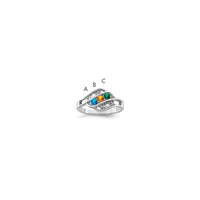 Sterling Silver Rhodium-plated Family Jewelry Mounting