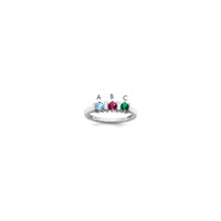 Sterling Silver Rhodium-plated Family Jewelry Mounting