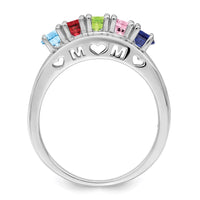 14k White Gold 3mm Genuine Family Jewelry Ring